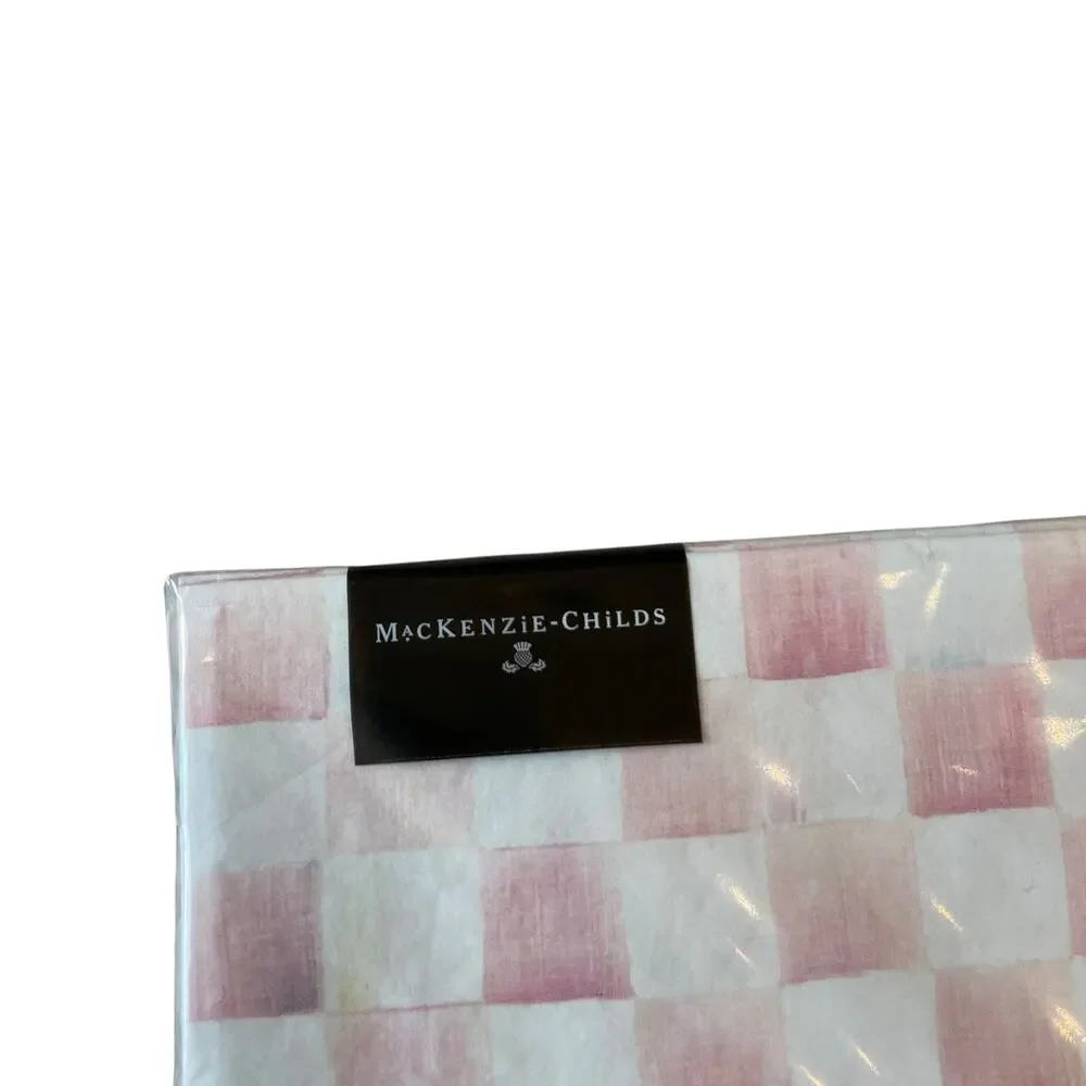 Mackenzie-Childs Rosy Check 20pc Luncheon Paper Napkins NEW